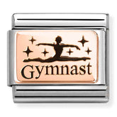 Nomination Composable Classic Link 430111/30 Gymnast in 9K Rose Gold & Enamel